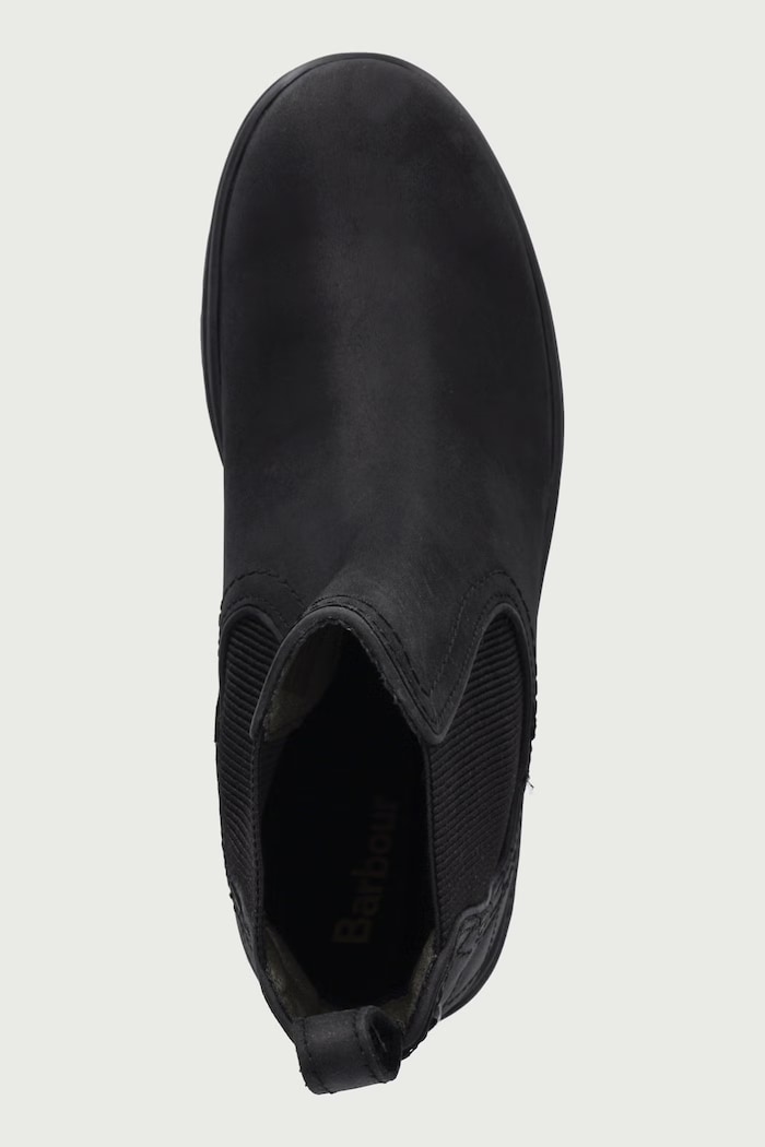Боти челси дамски от набук Barbour LFO0789BK92 черен