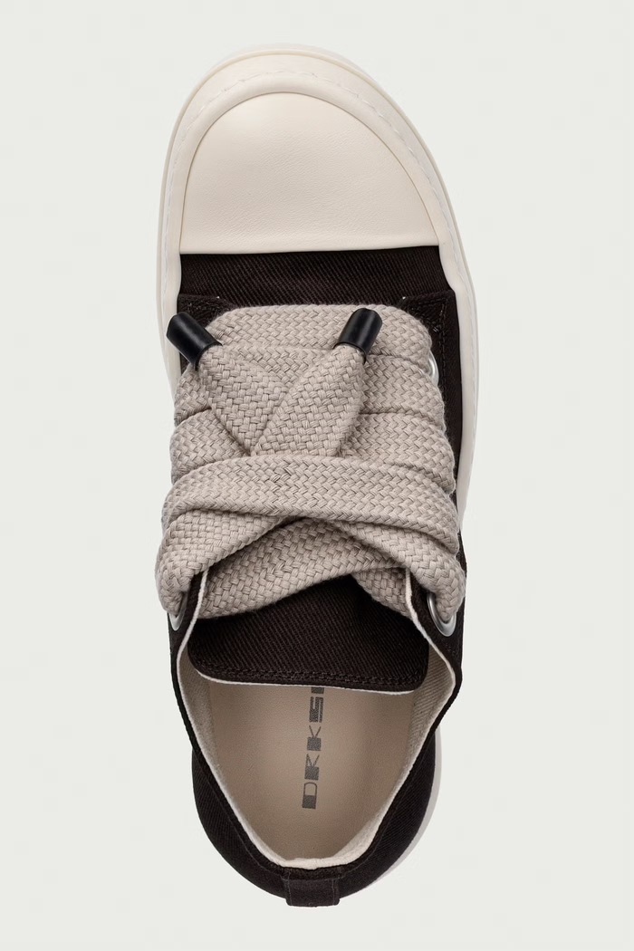 Jumbolace Low πάνινα sneakers Γυναικεία χαμηλά Rick Owens DRKSHDW DS02F6819.DOW2 καφέ