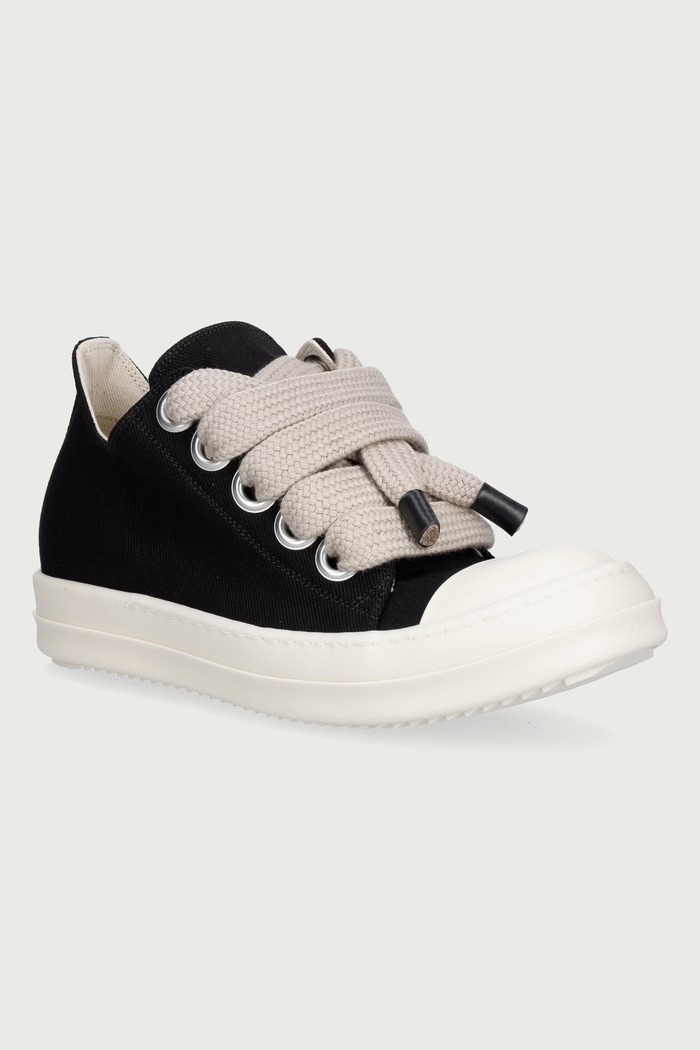 Rick Owens DRKSHDW Jumbolace Low πάνινα sneakers Γυναικεία χαμηλά μαύρο DS02F6819.DOW2