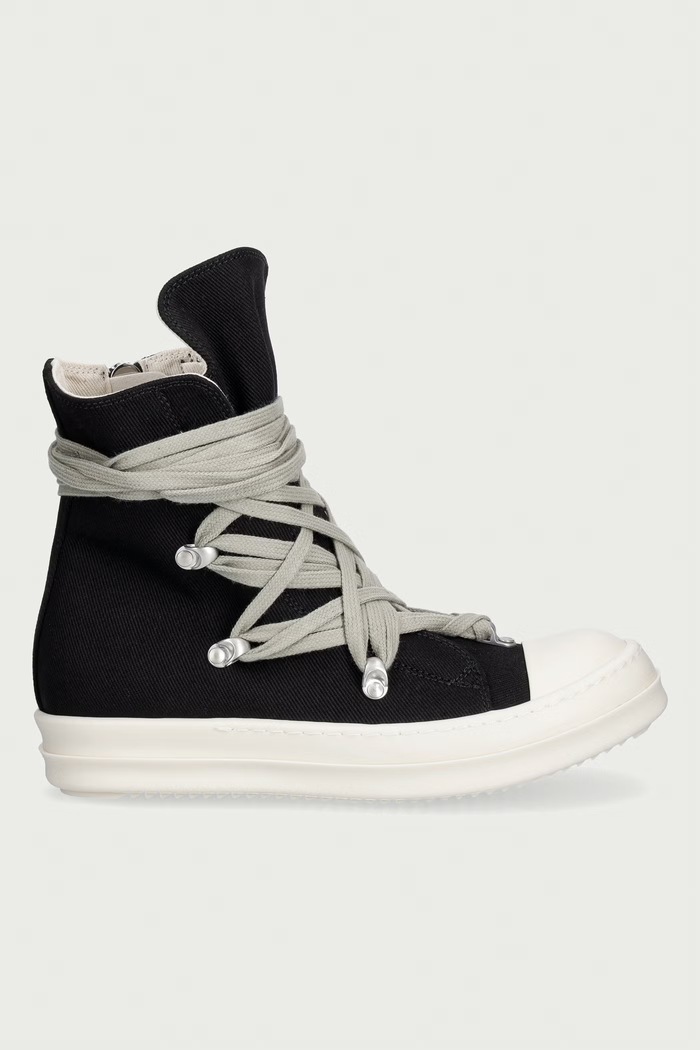 Rick Owens DRKSHDW Megalace πάνινα Γυναικεία υψηλά DS02F6809.DOW1 μαύρο AW26