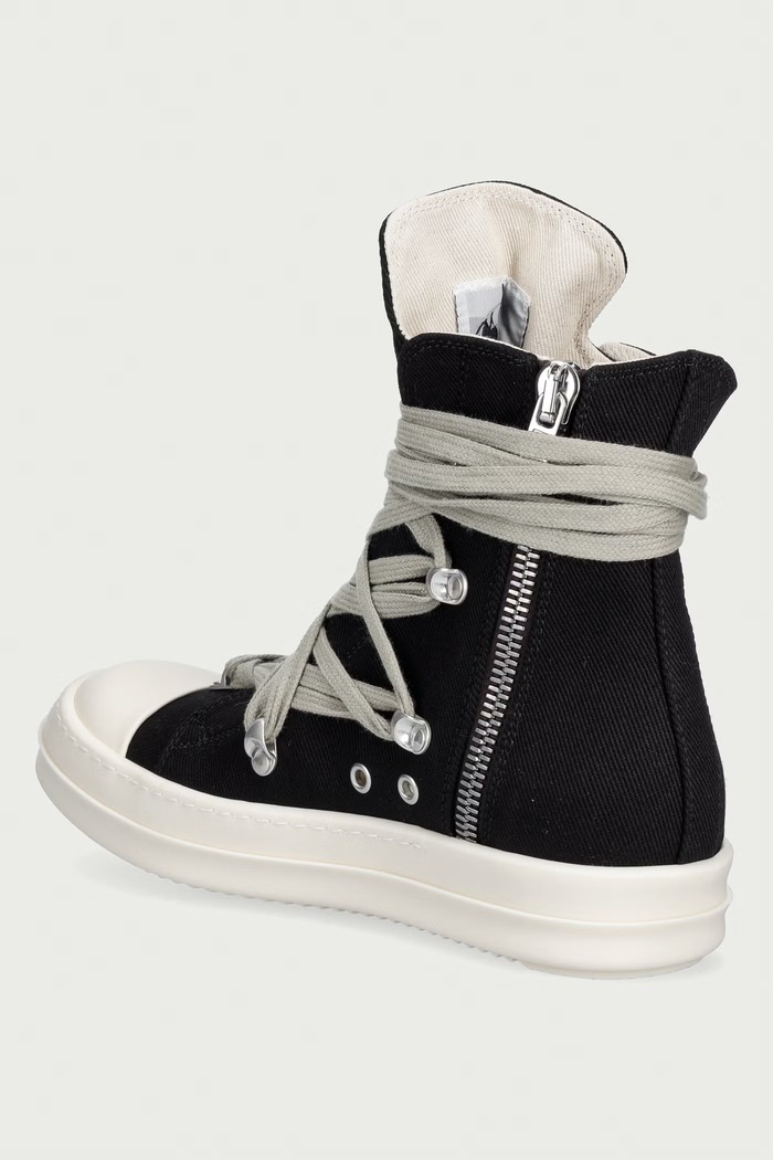 Παπούτσια Rick Owens DRKSHDW Megalace πάνινα Γυναικεία υψηλά DS02F6809.DOW1 μαύρο