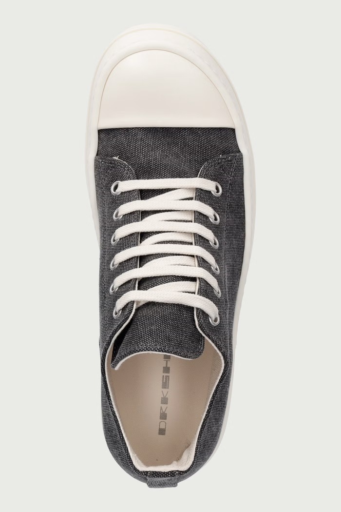 Low πάνινα sneakers Γυναικεία χαμηλά με πλατφόρμα Rick Owens DRKSHDW DS02F6802.CVG γκρί