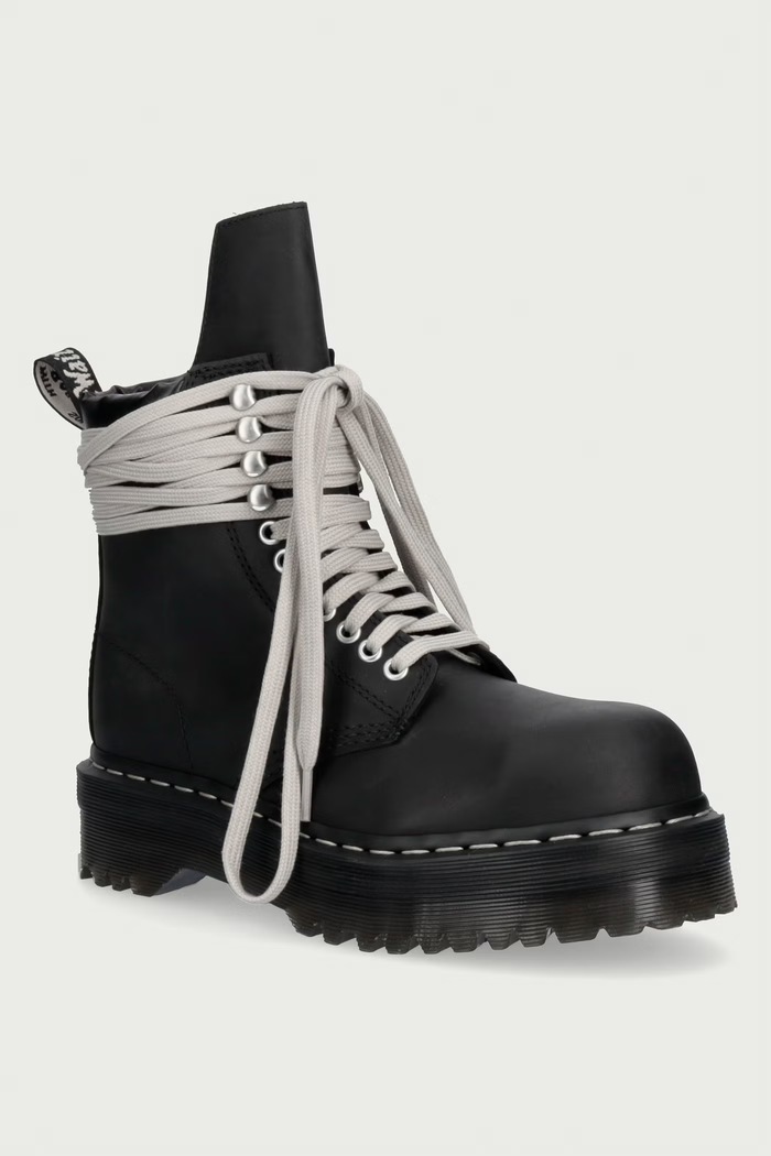 Rick Owens DRKSHDW Rick Owens DRKSHDW x Dr. Martens ботинки до щиколотки на платформе для женщин нубуковые чёрный DW02F1813.3001