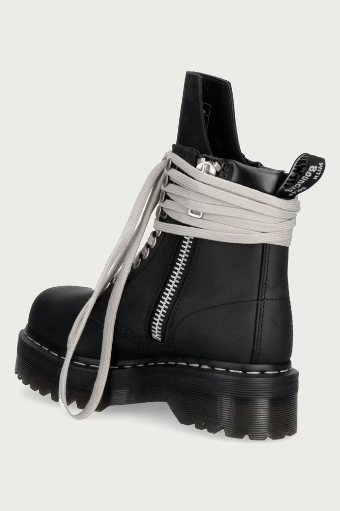 Обувь Rick Owens DRKSHDW Rick Owens DRKSHDW x Dr. Martens ботинки до щиколотки на платформе для женщин нубуковые DW02F1813.3001 чёрный