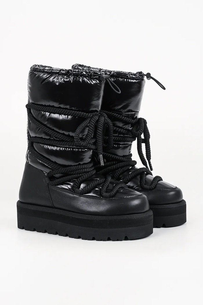 Karl Lagerfeld Skylar śniegowce damskie KL49686.H00 czarny AW26