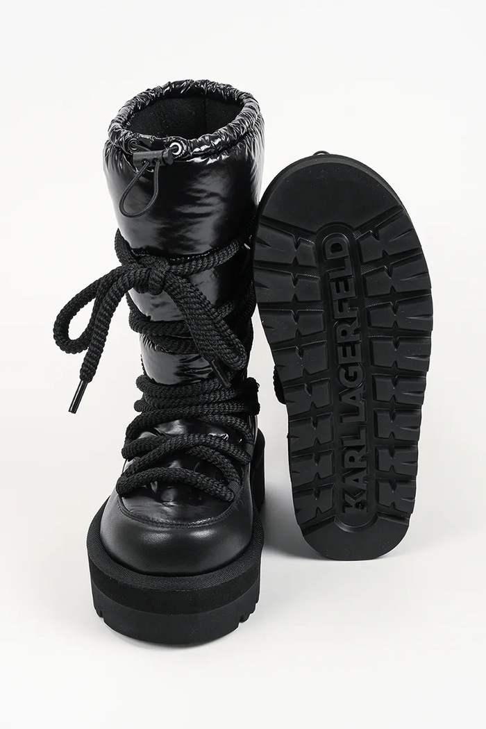 Skylar śniegowce damskie Karl Lagerfeld czarny KL49686.H00