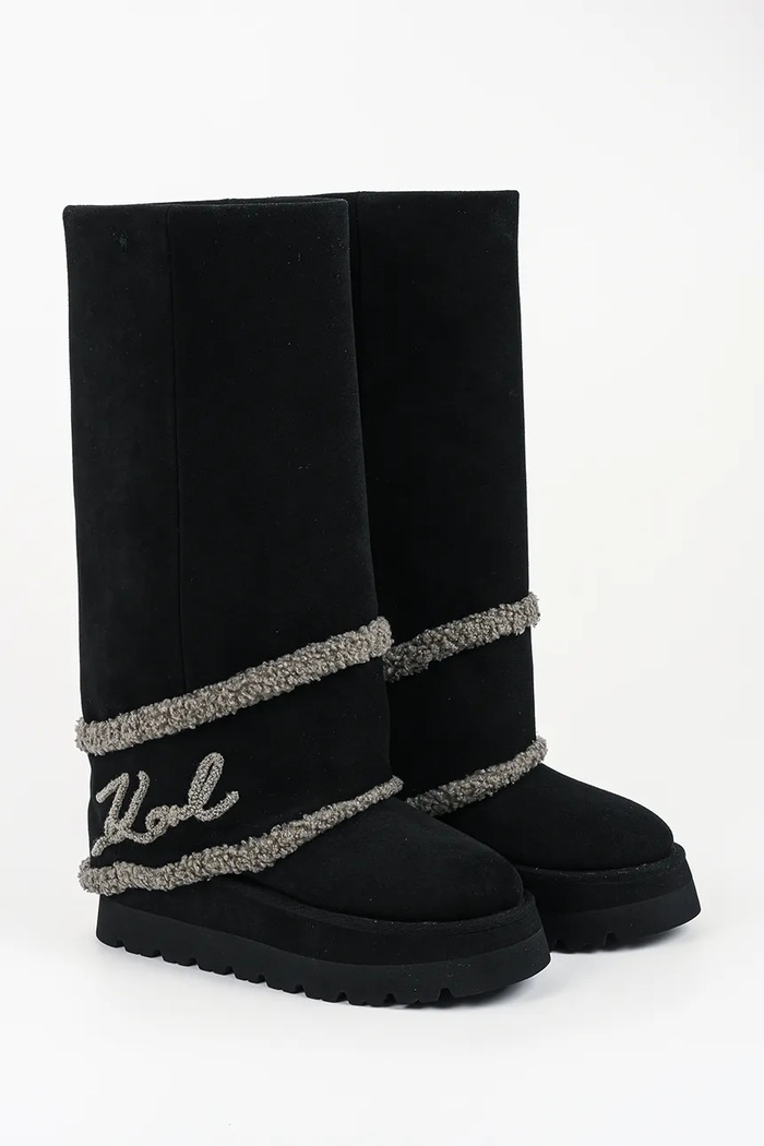 Karl Lagerfeld Kozaki damskie Skylar KL48672.500 czarny AW26