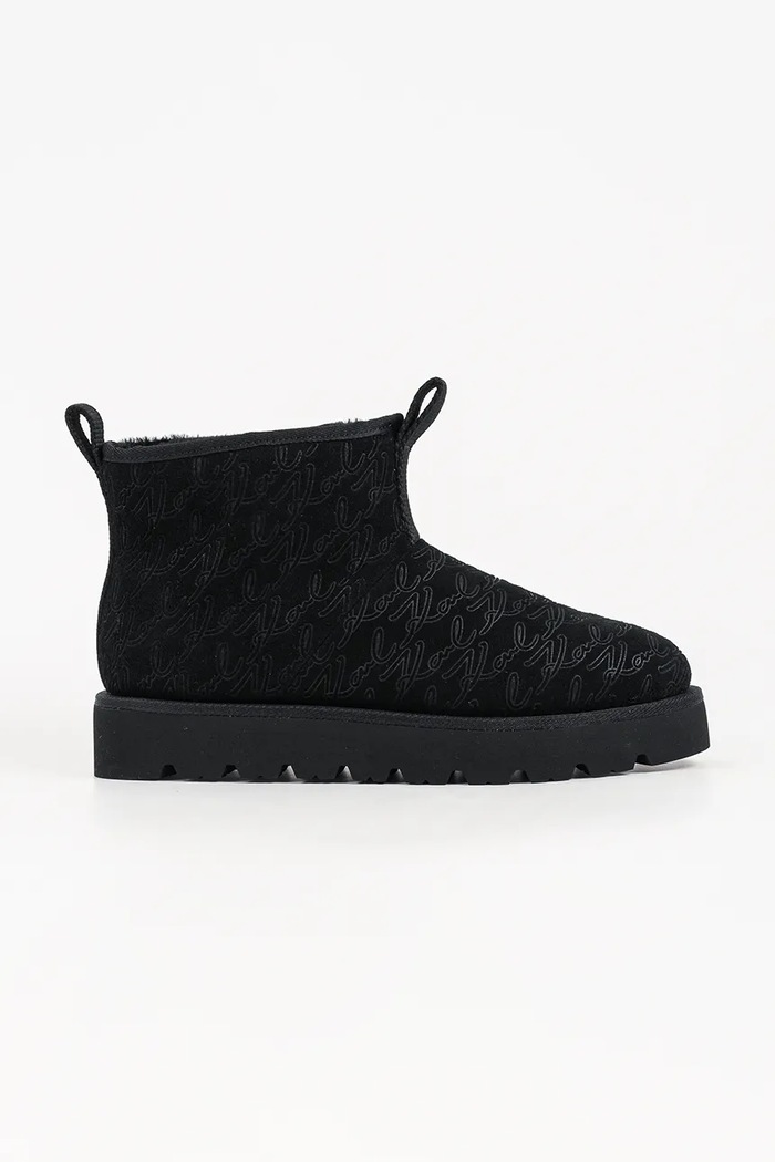 Karl Lagerfeld Skylar śniegowce damskie zamszowe czarny KL47636.500