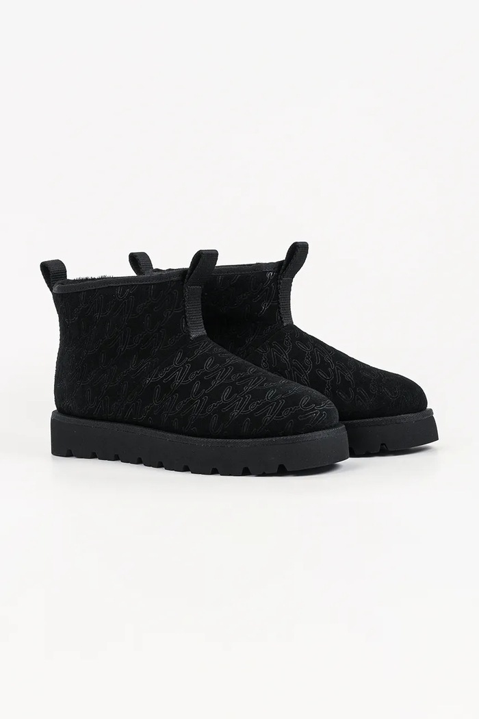 Karl Lagerfeld Skylar śniegowce damskie zamszowe KL47636.500 czarny AW26