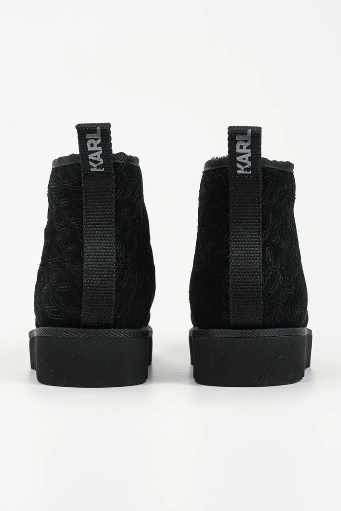 Obuwie Karl Lagerfeld Skylar śniegowce damskie zamszowe KL47636.500 czarny