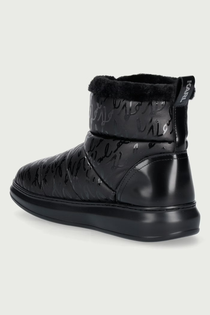 Obuwie Karl Lagerfeld Kapri śniegowce damskie skórzane KL44558W.00X czarny