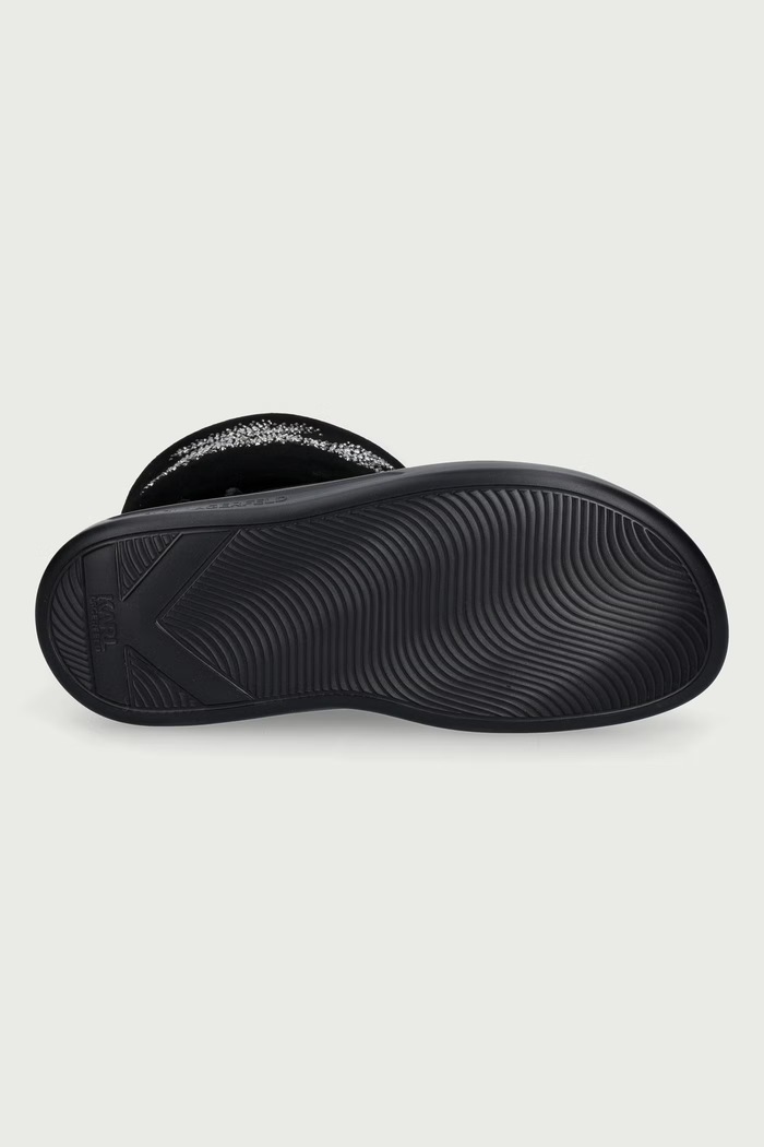 Kapri śniegowce damskie zamszowe Karl Lagerfeld czarny KL44557S.5S0