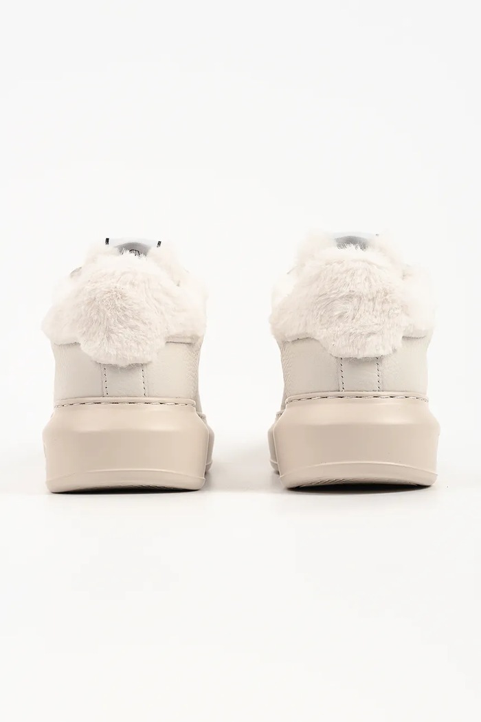 Obuwie Karl Lagerfeld Kapri sneakersy damskie skórzane KL62536L.111 beżowy