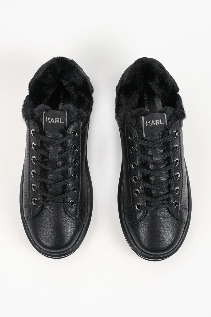 Kapri sneakersy damskie skórzane Karl Lagerfeld KL62536L.100 czarny