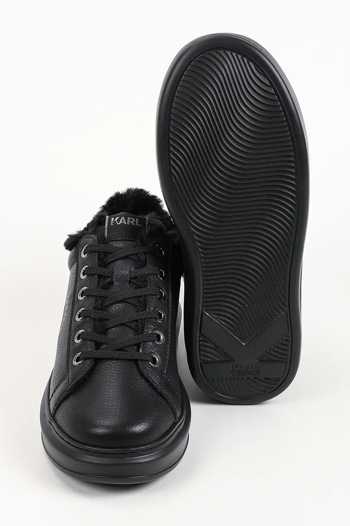 Kapri sneakersy damskie skórzane Karl Lagerfeld czarny KL62536L.100