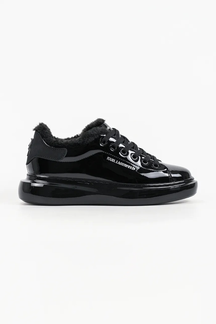 Karl Lagerfeld Kore sneakersy damskie skórzane czarny KL66526S.1BP