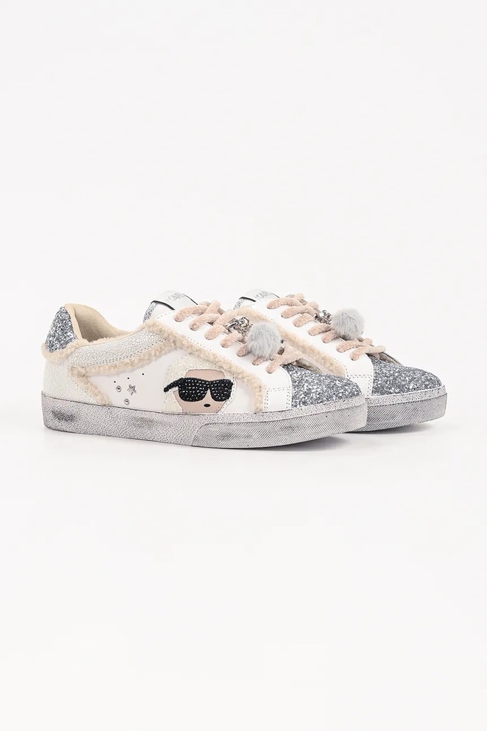 Karl Lagerfeld Skool tenisówki damskie KL60130L.011 biały AW26