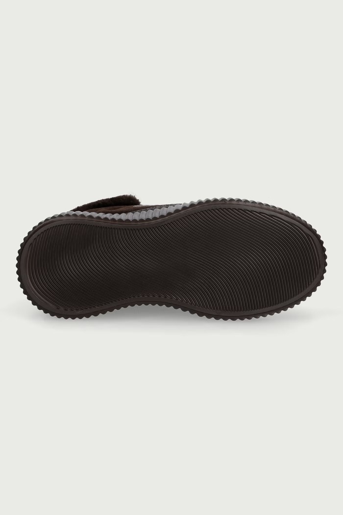 Kreeper sneakers pentru femei din piele întoarsă Karl Lagerfeld maro KL42312L.544