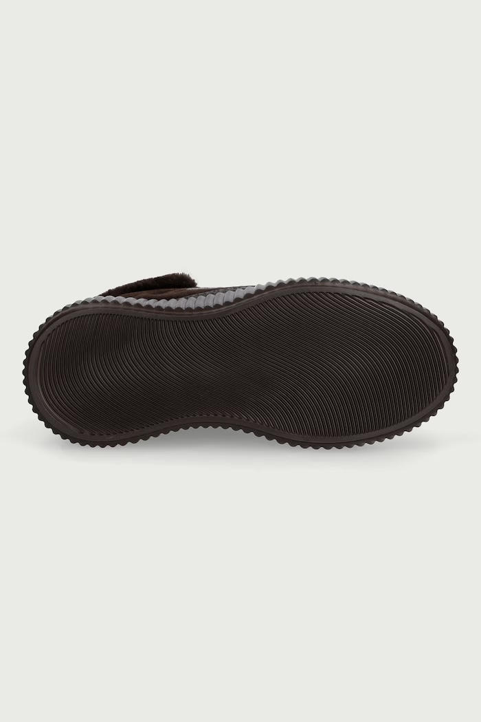 Kreeper sneakers pentru femei din piele întoarsă Karl Lagerfeld maro KL42312L.544