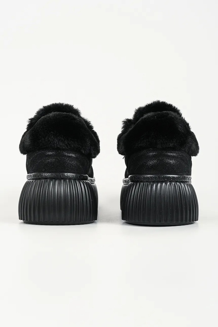 Obuwie Karl Lagerfeld Kreeper sneakersy damskie zamszowe KL42312L.5S0 czarny