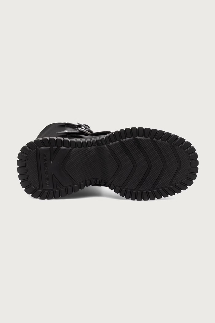 Kozaki damskie skórzane Kreeper Karl Lagerfeld czarny KL44490.00S