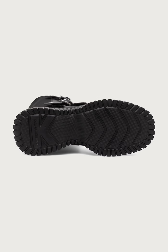 Kozaki damskie skórzane Kreeper Karl Lagerfeld czarny KL44490.00S