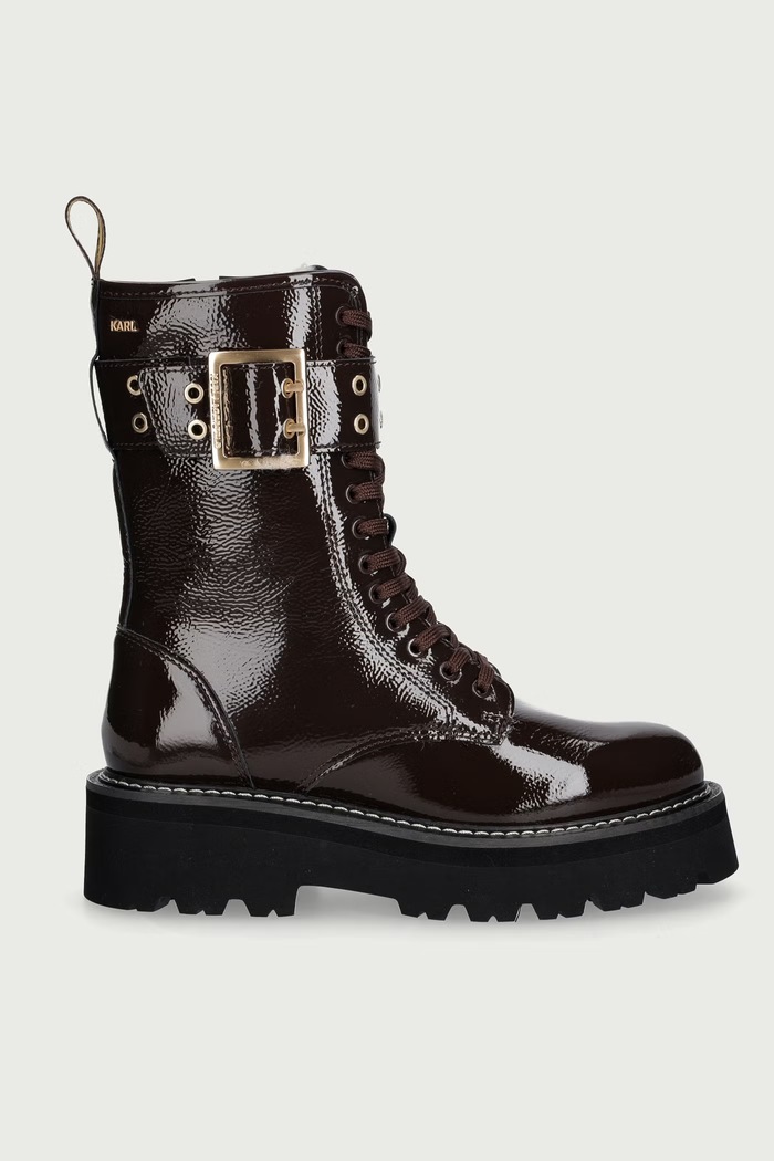 Karl Lagerfeld Bakancs női bőr Kyla KL43475.144 barna AW26