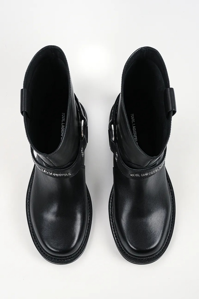 Botki damskie skórzane Sadie Karl Lagerfeld KL47466.000 czarny