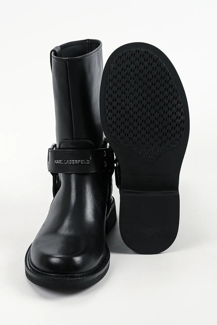 Botki damskie skórzane Sadie Karl Lagerfeld czarny KL47466.000