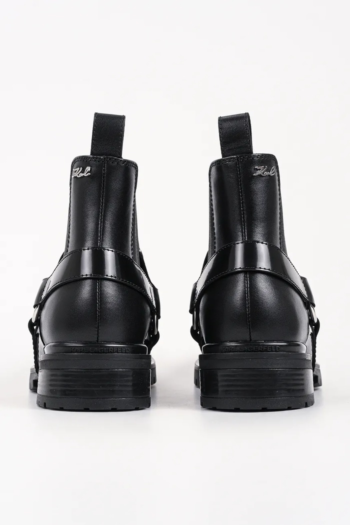Obuwie Karl Lagerfeld Sztyblety damskie skórzane Binky KL47543.000 czarny