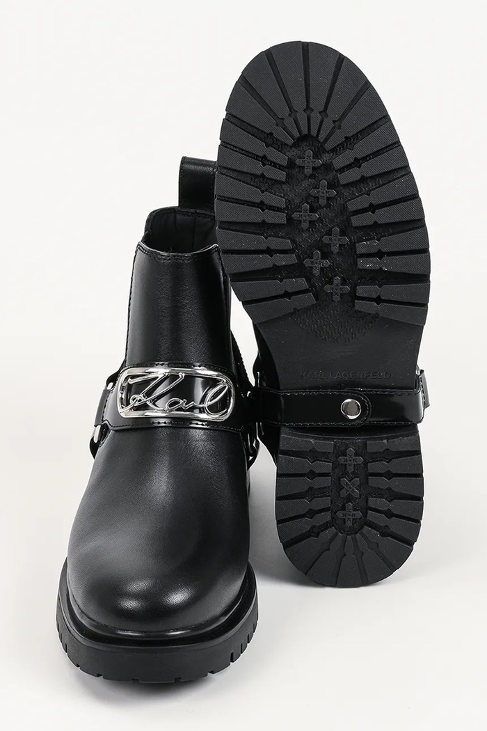 Sztyblety damskie skórzane Binky Karl Lagerfeld czarny KL47543.000