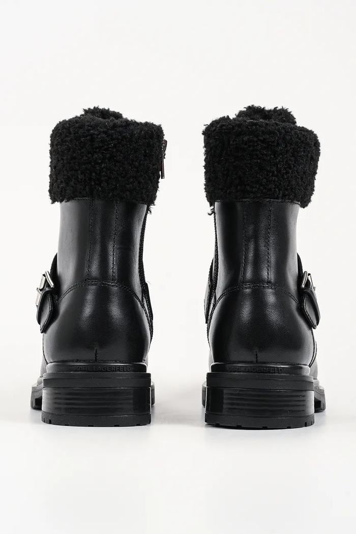 Obuwie Karl Lagerfeld Workery damskie skórzane Binky KL47566W.000 czarny