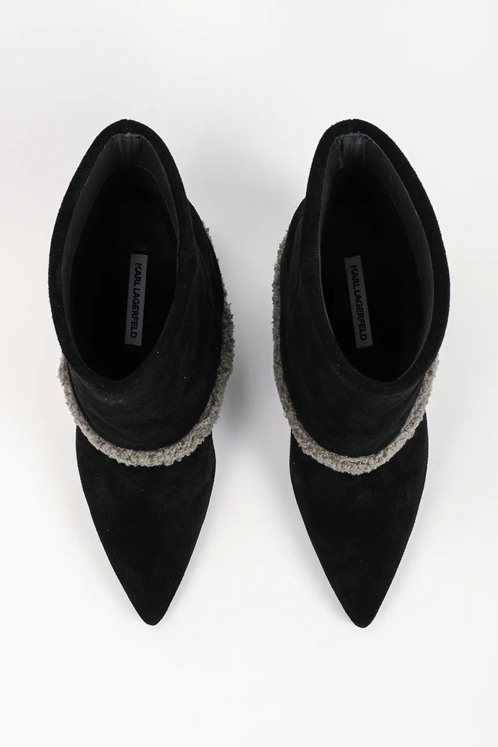 Botki damskie zamszowe Debutante Karl Lagerfeld KL32052.500 czarny