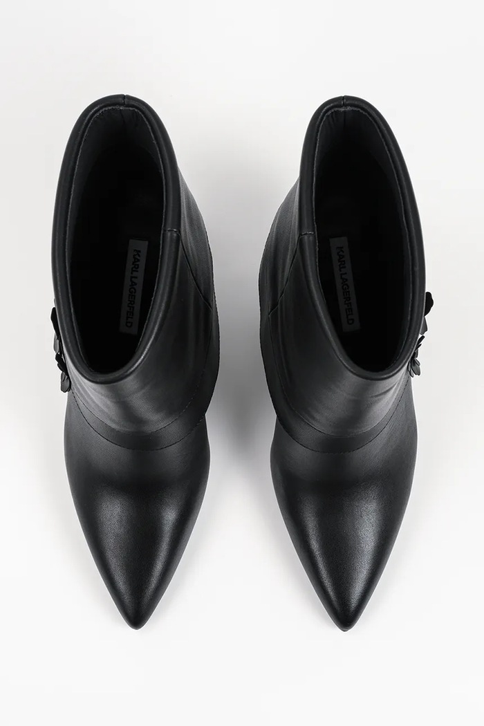 Kozaki damskie skórzane Debutante Karl Lagerfeld KL32051.000 czarny