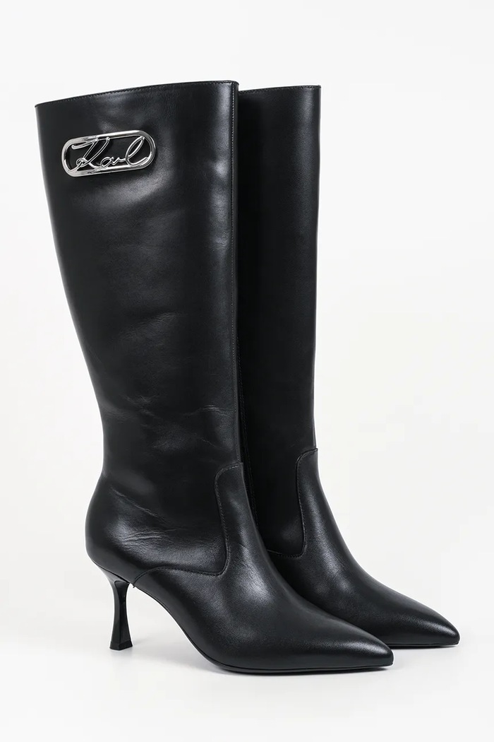 Karl Lagerfeld Kozaki damskie skórzane Sienna KL32770.000 czarny AW26