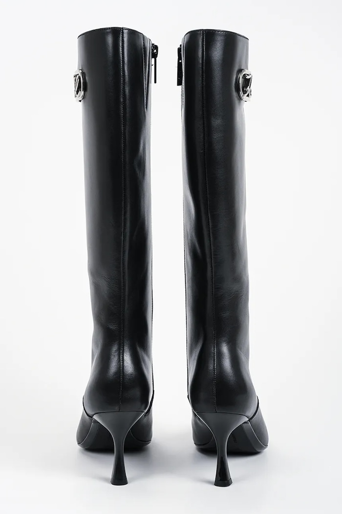 Obuwie Karl Lagerfeld Kozaki damskie skórzane Sienna KL32770.000 czarny