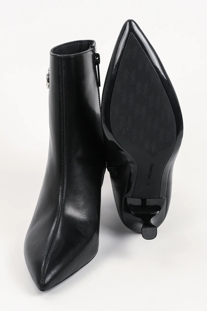 Botki na wysokim obcasie damskie skórzane Sienna Karl Lagerfeld czarny KL32745.000