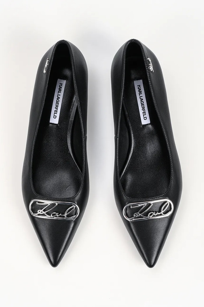 Szpilki skórzane Pasha Karl Lagerfeld KL30121.000 czarny