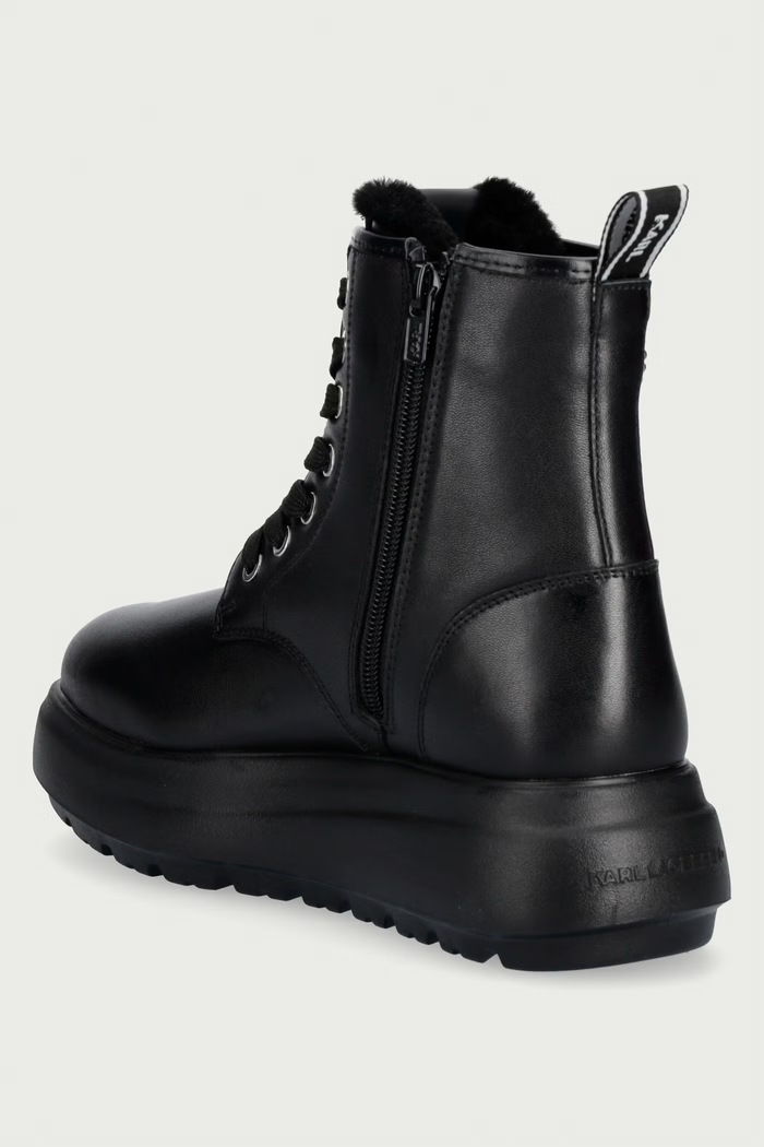 Obuwie Karl Lagerfeld Botki damskie skórzane Katya KL46655L.000 czarny