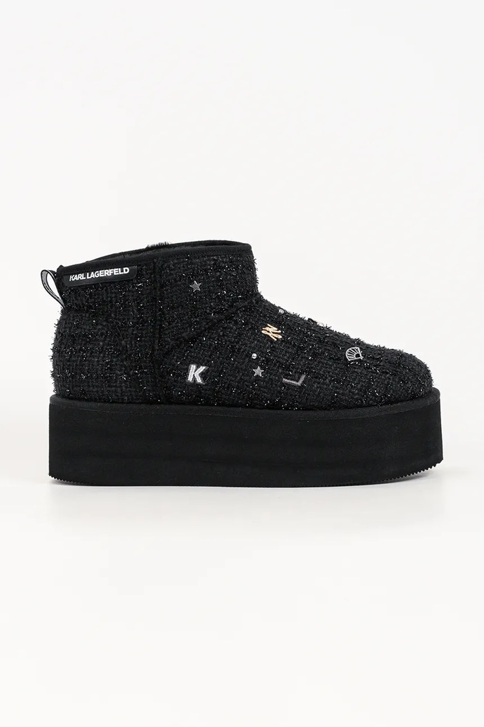 Karl Lagerfeld Thermo śniegowce damskie czarny KL48524B.B0U