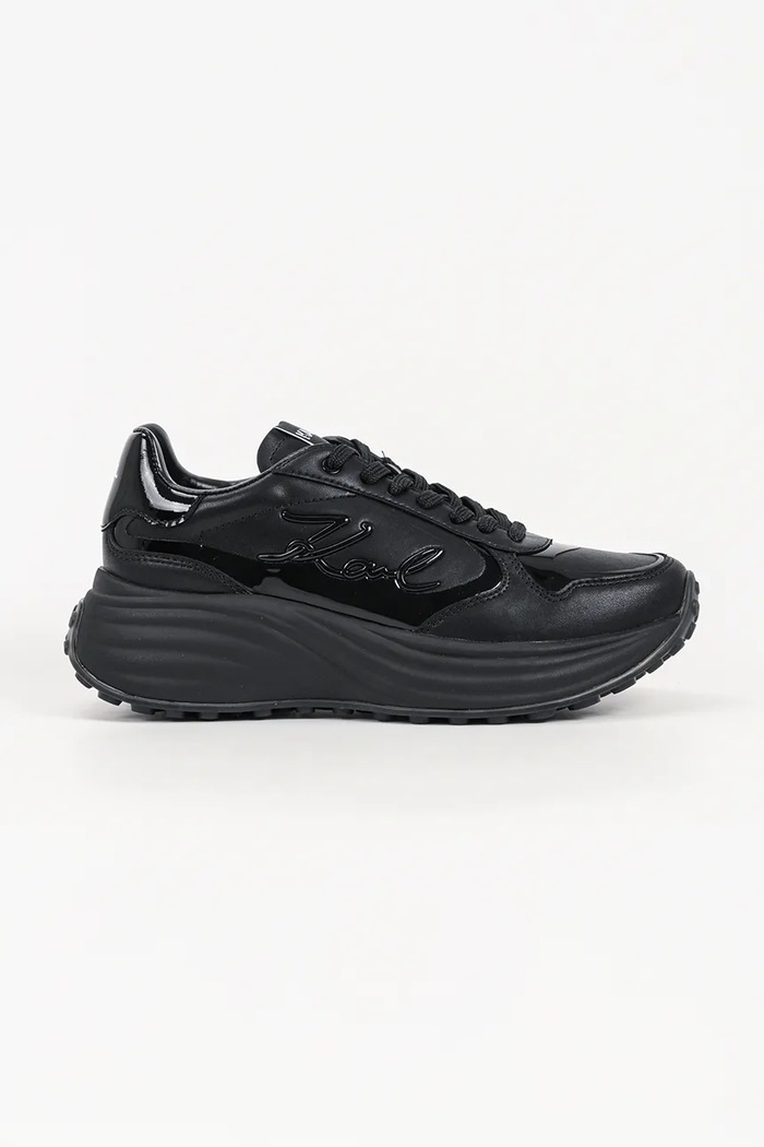 Karl Lagerfeld Krista sneakersy damskie skórzane czarny KL62420A.00X