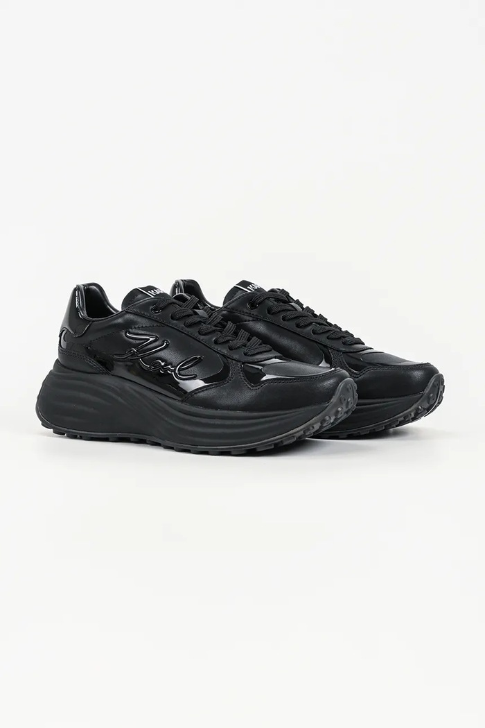 Karl Lagerfeld Krista sneakersy damskie skórzane KL62420A.00X czarny AW26