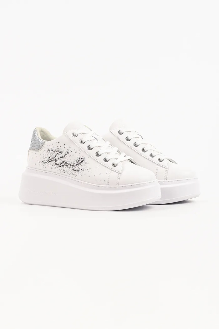 Karl Lagerfeld Anakapri sneakersy damskie skórzane KL63516S.01S biały AW26