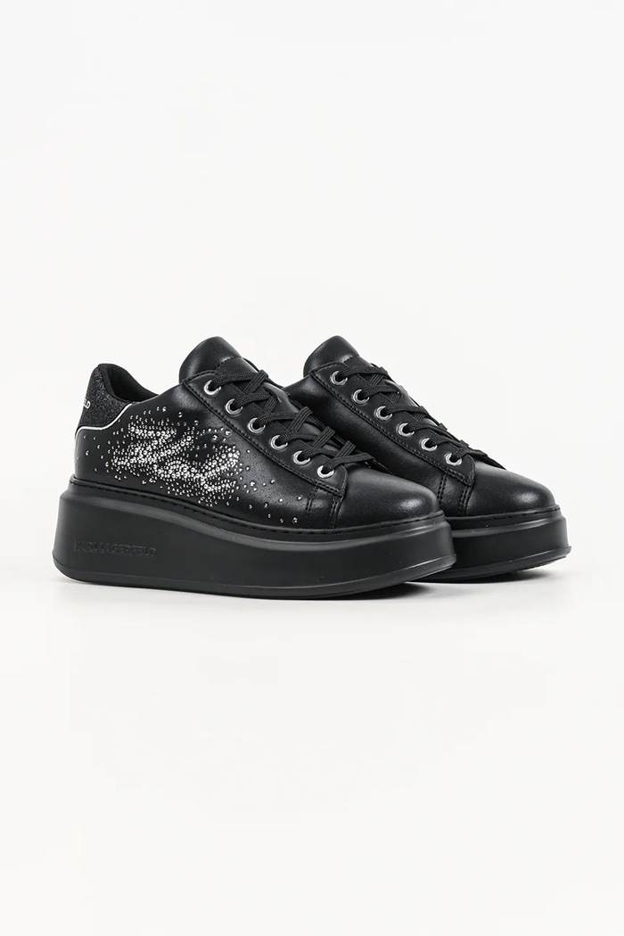 Karl Lagerfeld Anakapri sneakersy damskie skórzane KL63516S.00S czarny AW26