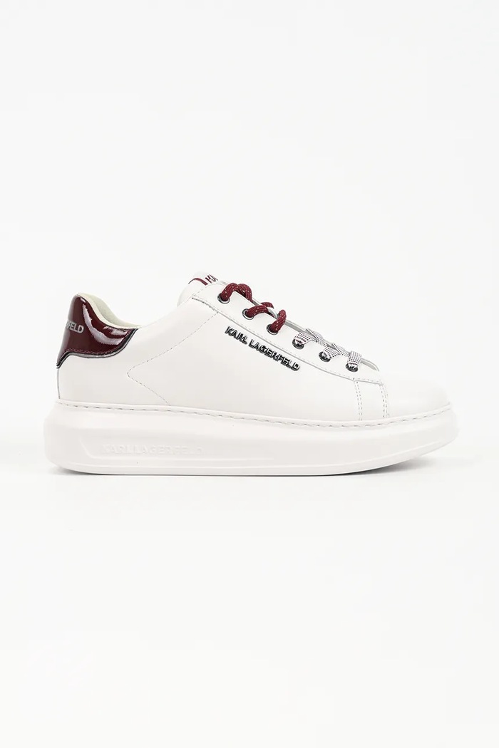 Karl Lagerfeld Kapri sneakersy damskie skórzane biały KL62522N.01N