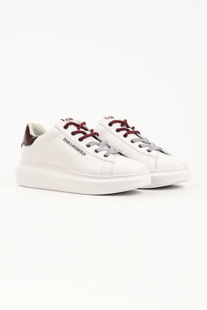 Karl Lagerfeld Kapri sneakersy damskie skórzane KL62522N.01N biały AW26