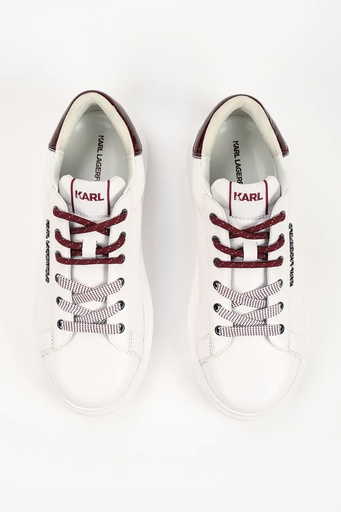 Kapri sneakersy damskie skórzane Karl Lagerfeld KL62522N.01N biały