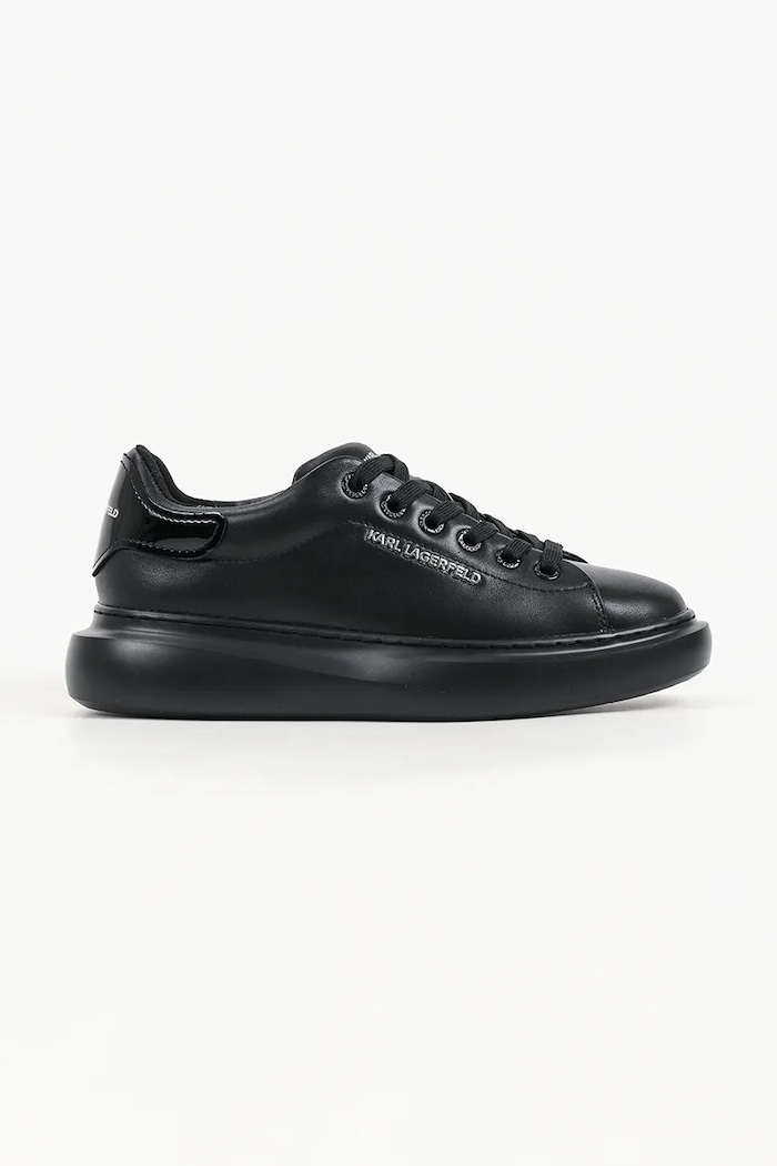 Karl Lagerfeld Kore sneakersy damskie skórzane czarny KL66520.00X