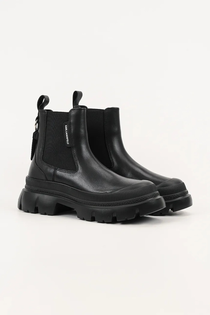 Karl Lagerfeld sztyblety damskie skórzane Trekka KL43545.000 czarny AW26