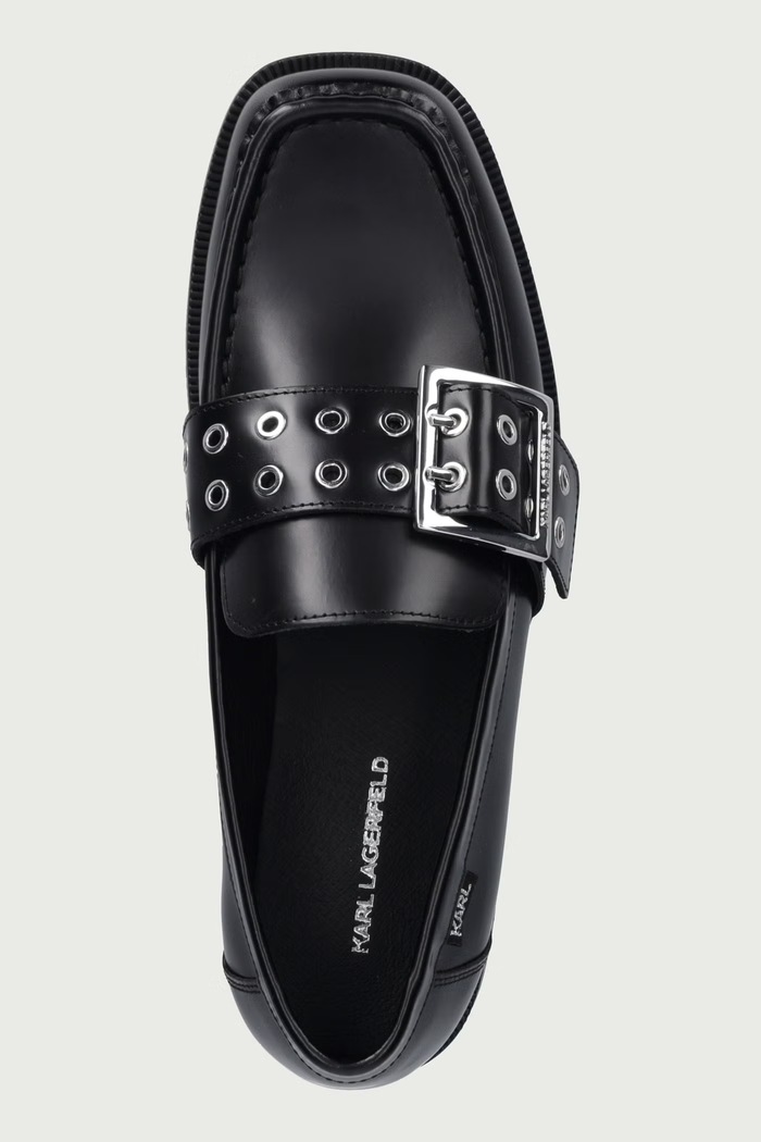Mokasyny skórzane Kambree Karl Lagerfeld KL43126.000 czarny